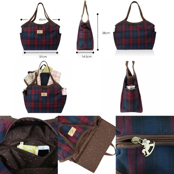 Waterproof Corgi & Coffee Trapeze Tote Shoulder Bag Cute Handmade Dog Pattern - Picture 2 of 9